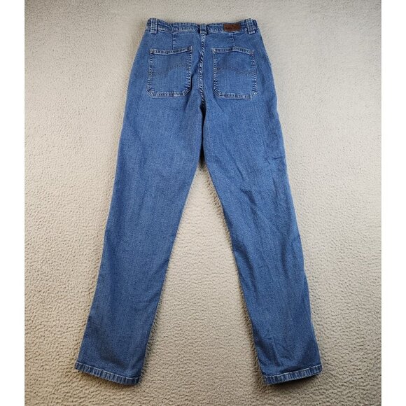 Lee Denim - LEE Easy Fit Jeans Womens 4M Misses Blue At the Waist Straight High Rise Trouser